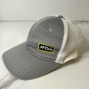 Port Authority McCain Gray and White Mesh Cap